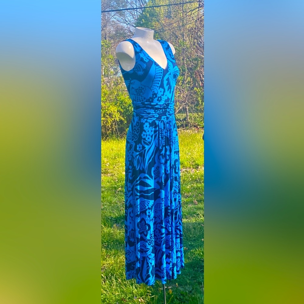 Boden Blue Floral Maxi Dress